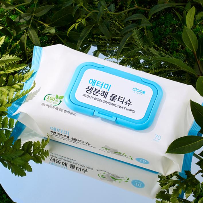 애터미 생분해 물티슈 70매 8개
