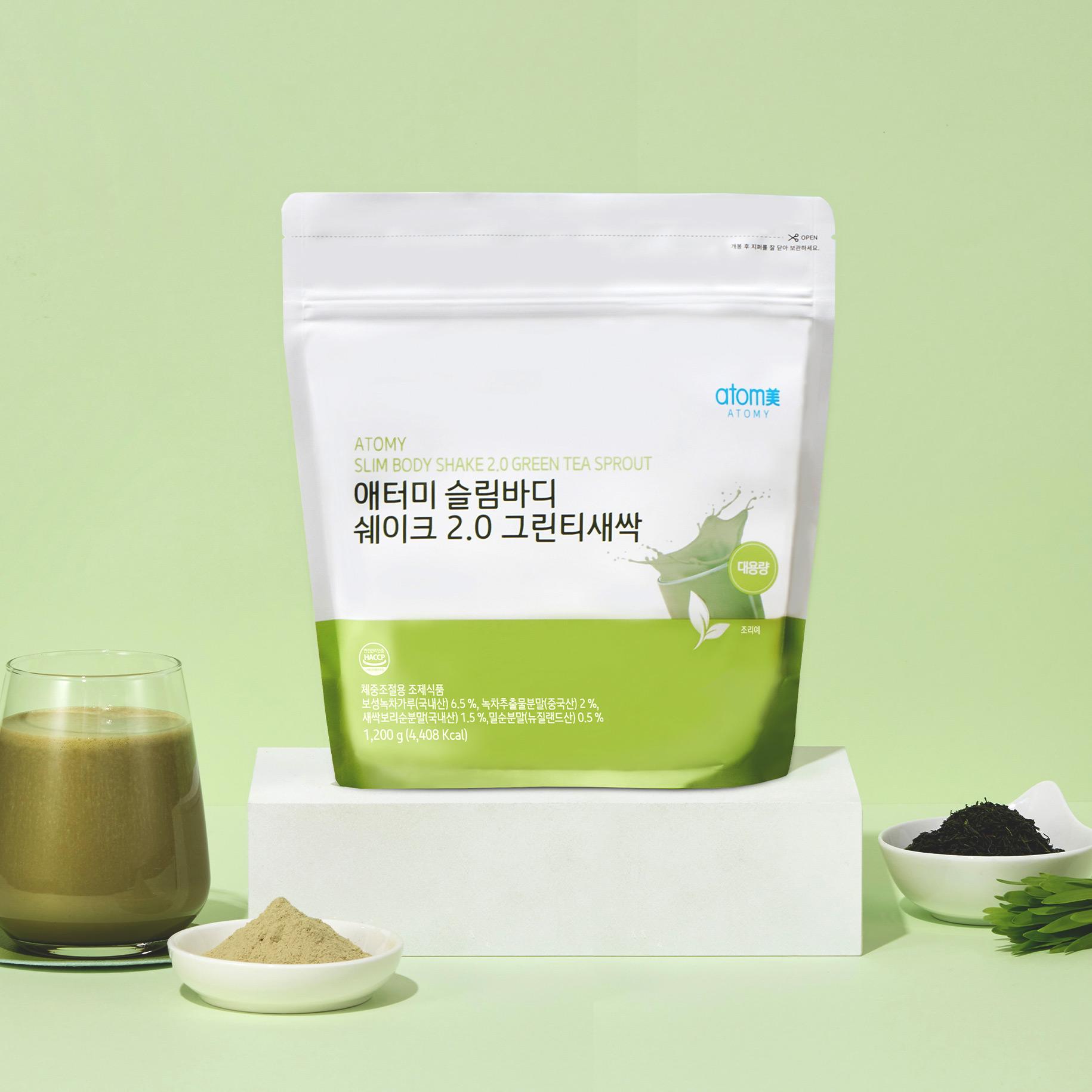 애터미 슬림바디 쉐이크 2.0 그린티새싹 (대용량) 1 200g 벌크팩